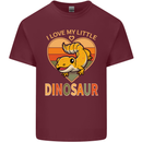 I Love My Little Dragon Bearded Dragon Mens Cotton T-Shirt Tee Top Maroon