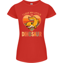 I Love My Little Dragon Bearded Dragon Womens Petite Cut T-Shirt Red