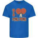 I Love Ping Pong Mens Cotton T-Shirt Tee Top Royal Blue
