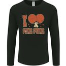 I Love Ping Pong Mens Long Sleeve T-Shirt Black