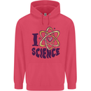 I Love Science Physics Chemistry Biology Geek Childrens Kids Hoodie Heliconia