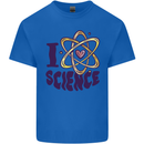 I Love Science Physics Chemistry Biology Geek Kids T-Shirt Childrens Royal Blue