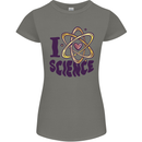 I Love Science Physics Chemistry Biology Geek Womens Petite Cut T-Shirt Charcoal