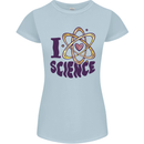 I Love Science Physics Chemistry Biology Geek Womens Petite Cut T-Shirt Light Blue
