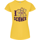 I Love Science Physics Chemistry Biology Geek Womens Petite Cut T-Shirt Yellow