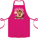 I Read Books & Know Things Bookworm Rabbit Cotton Apron 100% Organic Pink