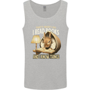 I Read Books & Know Things Bookworm Rabbit Mens Vest Tank Top Sports Grey