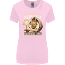 I Read Books & Know Things Bookworm Rabbit Womens Wider Cut T-Shirt Light Pink