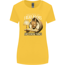 I Read Books & Know Things Bookworm Rabbit Womens Wider Cut T-Shirt Yellow