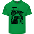 I'd Rather Be Farming Farmer Tractor Kids T-Shirt Childrens Irish Green