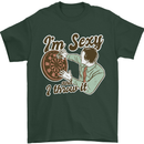 I'm Sexy and I Throw It Funny Darts Player Mens T-Shirt 100% Cotton Forest Green