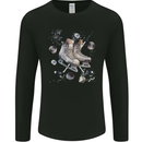 Ice Hockey Boots Stick & Pucks Mens Long Sleeve T-Shirt Black