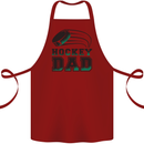 Ice Hockey Dad Fathers Day Cotton Apron 100% Organic Maroon