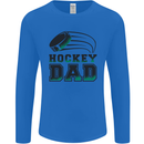 Ice Hockey Dad Fathers Day Mens Long Sleeve T-Shirt Royal Blue