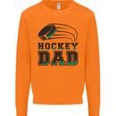 Ice Hockey Dad Fathers Day Mens Sweatshirt Jumper Orange
