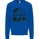 Ice Hockey Dad Fathers Day Mens Sweatshirt Jumper Royal Blue