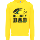Ice Hockey Dad Fathers Day Mens Sweatshirt Jumper Yellow