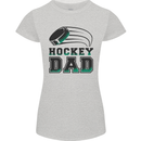 Ice Hockey Dad Fathers Day Womens Petite Cut T-Shirt Sports Grey