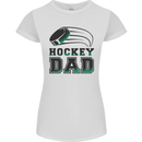 Ice Hockey Dad Fathers Day Womens Petite Cut T-Shirt White
