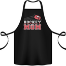 Ice Hockey Mum Mothers Day Cotton Apron 100% Organic Black