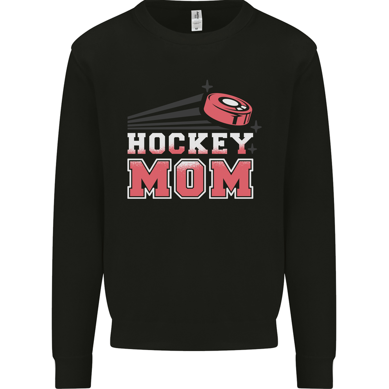 Ice Hockey Mum Mothers Day Kids Sweatshirt Jumper Black