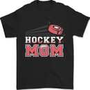 Ice Hockey Mum Mothers Day Mens T-Shirt 100% Cotton Black