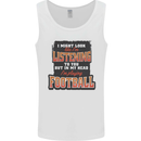 In My Head I'm Playing Football Funny Mens Vest Tank Top White