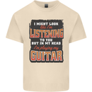 In My Head I'm Playing Guitar Acoustic Electric Mens Cotton T-Shirt Tee Top Natural