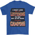 In My Head I've Gone Camping Funny Mens T-Shirt 100% Cotton Royal Blue