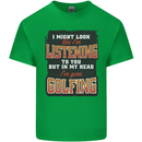 In My Head I've Gone Golfing Funny Golf Kids T-Shirt Childrens Irish Green