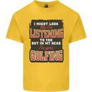 In My Head I've Gone Golfing Funny Golf Kids T-Shirt Childrens Yellow