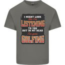 In My Head I've Gone Golfing Funny Golf Mens Cotton T-Shirt Tee Top Charcoal