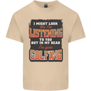 In My Head I've Gone Golfing Funny Golf Mens Cotton T-Shirt Tee Top Sand