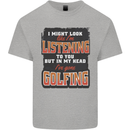 In My Head I've Gone Golfing Funny Golf Mens Cotton T-Shirt Tee Top Sports Grey