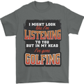 In My Head I've Gone Golfing Funny Golf Mens T-Shirt 100% Cotton Charcoal