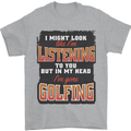 In My Head I've Gone Golfing Funny Golf Mens T-Shirt 100% Cotton Sports Grey