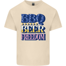 Independence Day BBQ Funny Beer 4th July Mens Cotton T-Shirt Tee Top Natural