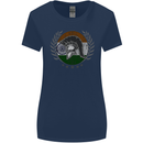 India Bodybuilding Flag Gym Training Indian Womens Wider Cut T-Shirt Navy Blue