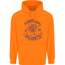 It's Not Hoarding if Its House Plants Funny Mens 80% Cotton Hoodie Orange