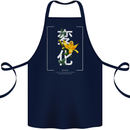 Japanese Flowers Quote Japan Change Cotton Apron 100% Organic Navy Blue