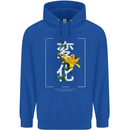 Japanese Flowers Quote Japan Change Mens 80% Cotton Hoodie Royal Blue