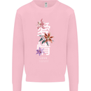 Japanese Flowers Quote Japan Love Kids Sweatshirt Jumper Light Pink