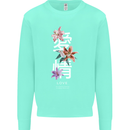 Japanese Flowers Quote Japan Love Kids Sweatshirt Jumper Peppermint