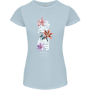 Japanese Flowers Quote Japan Love Womens Petite Cut T-Shirt Light Blue
