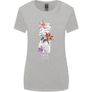 Japanese Flowers Quote Japan Love Womens Wider Cut T-Shirt Sports Grey