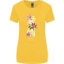 Japanese Flowers Quote Japan Love Womens Wider Cut T-Shirt Yellow