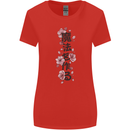 Japanese Flowers Quote Japan Womens Wider Cut T-Shirt Red
