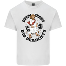 Jesus Deadlift Funny Gym Training Bodybuilding Mens Cotton T-Shirt Tee Top White