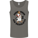 Jesus Deadlift Funny Gym Training Bodybuilding Mens Vest Tank Top Charcoal