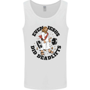 Jesus Deadlift Funny Gym Training Bodybuilding Mens Vest Tank Top White